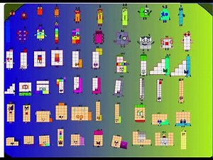 Number blocks band halves 1 to 60