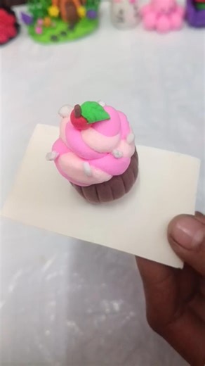 how to making super clay cupcake 🧁#shortvideo #clayart