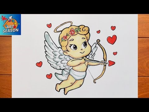 How to Draw a Valentine's Cupid Step by Step