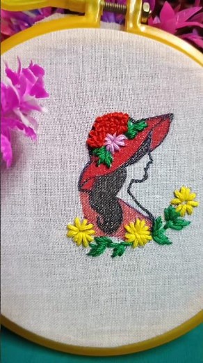 "Elegance in every thread — a silhouette brought to life with colors and stitches" #threadsembrodery