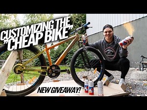 CUSTOMIZING THE CHEAP BIKE!! *NEW GIVEAWAY*