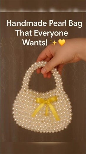 Handmade Pearl Bag That Everyone Wants! ✨💛”#PearlBag #HandmadeBag #DIYAccessories