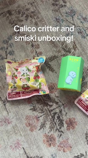 I’m not good at filming but THESE ARE SO CUTE #unboxing #fyp #blindbox #calicocritters #smiski