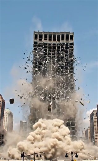 Building Vanishes in Dust! #Implosion