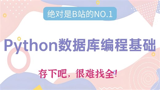 【Python教程】Python教程之数据库编程基础，深入了解python知识