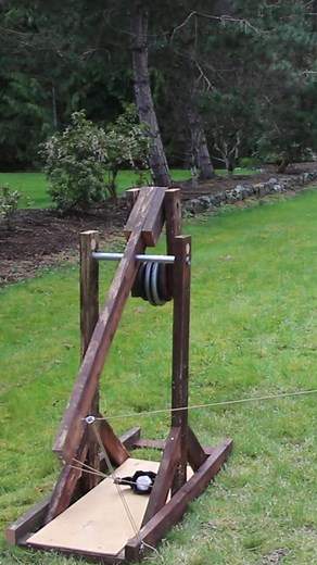 4.2K views · 58 reactions | Need a fun spring woodworking project? Build a trebuchet! The kids will love it and you'll be amazed at how far it goes! #woodworking #trebuchet #medieval #eveningwoodworker #projectideas #woodworkingprojects #stormthecastle | The Evening Woodworker | Facebook