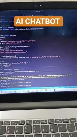AI CHATBOT USING CHATTERBOT PYTHON LIBRARY#YouTubeShorts #TrendingProject #TechTrend