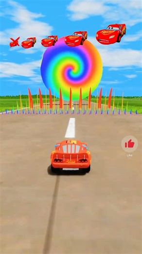 Big and Small McQueen Cars VS Portal with Spikes TRAP - BeamNG.drive