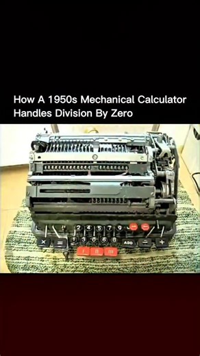 Explaining Past on Instagram: "In the 1950s, mechanical calculators lacked safety checks found in modern machines. When someone tried to divide a number by zero, the calculator did not show an error. Instead, it entered a loop and its gears kept spinning. The machine tried to solve a problem with no defined result, so it had no point where it could stop. Engineers later called this behavior a Sahar. The term became a small joke and a warning about pushing machines past logical limits. It showed 