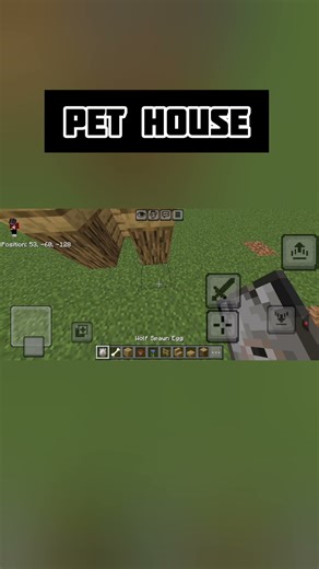 HOW TO MAKE A PET HOUSE IN MINECRAFT #minecraft #pethouse