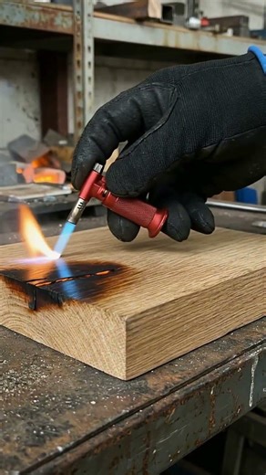 Mini Blowtorch Burn Wood #welding #welder #experiment #wood