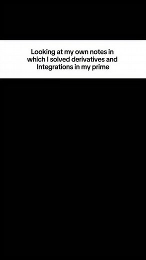 Once I could solve them like breathing. Every formula flowed without hesitation. Now I look at my own notes like a stranger wrote them. The mind was sharp, and time was kinder back then. Prime wasn’t just youth, it was clarity. This might be the last time we see each other. Follow for more relatable life reels. #mathmemes #relatablelife #studylife #nostalgiareels #growthandchange #primeyears #studenthumor #integrationproblems #explorepage #fyp #reallifestory #relatablecontent | F.ckkoff