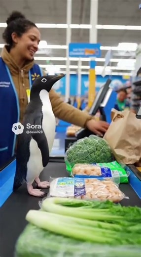 Penguin at Walmart