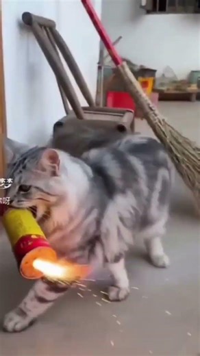 Funny Cat Firecracker Prank! 🐱🔥 | SAS FUN STUDIO