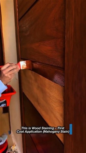 Mahogany Stain Application