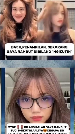 fuji nggk ngikutin aaliyah yah model rambutnya #fujirahmadi #shorts