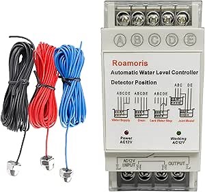 Automatic Water Level Controller,Liquid Level Sensor ,Auto 12V Pump Float Switch Relay ,Pump Control with 6.5ft Detector,for Water Tank,4 Modes,NC02