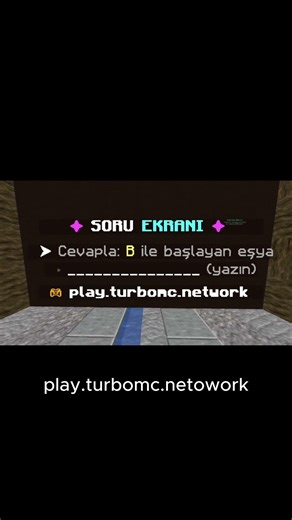 Minecraft'ta B Harfi ile Başlayan Eşyayı Bil Kazan! 😱🎁 #shorts