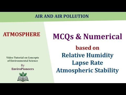 MCQs on Relative Humidity, Lapse Rate & Atmospheric Stability | Environmental Science | UGC NET