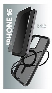 Elevate your iPhone 16! 📱 Save 30% when you bundle a crystal-clear glass screen protector with a sleek, durable case—the perfect duo to keep your phone looking brand new. ✅ Shop now! | BodyGuardz