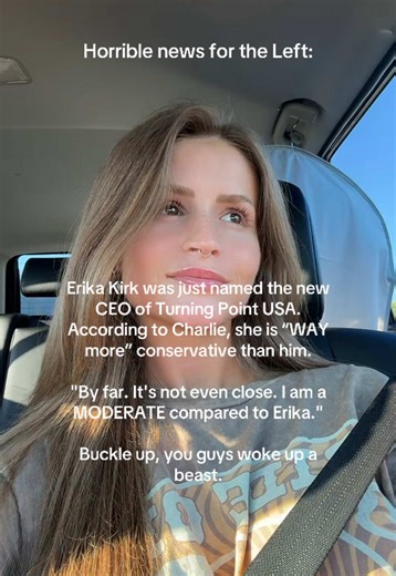 BREAKING: Erika Kirk has been named the new CEO and Board Chair of Turning Point USA. They have no idea what they've unleashed. 🇺🇸 #tpusa #charliekirk #erikakirk #conservative #godisgood