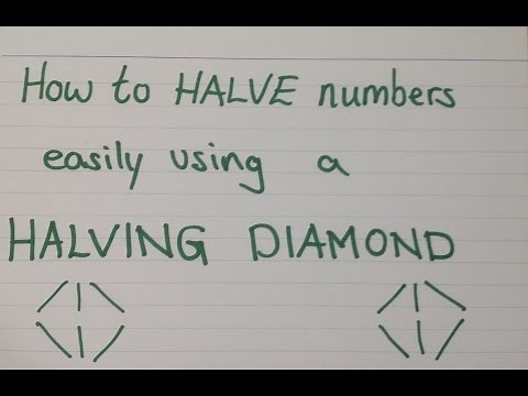 Teaching Idea #9 How to Halve Numbers Easily Using the Halving Diamond Maths Warm Up Method Kids
