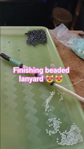 DIY beaded lanyard