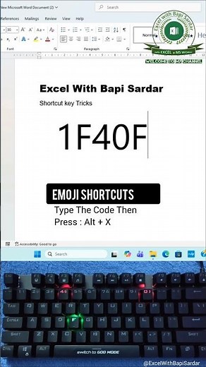 😊 Emoji Shortcuts in Microsoft Word! 🚀