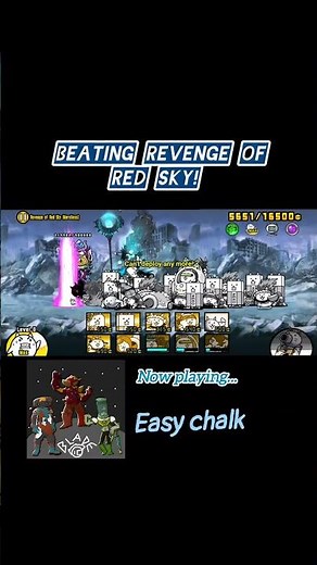 Beating revenge of red sky! Battle cats gameplay