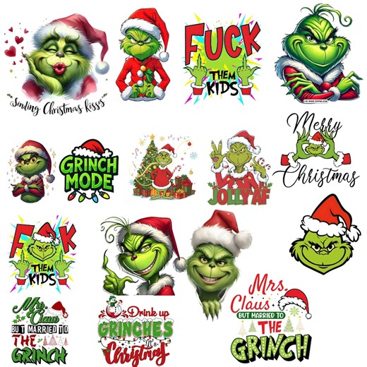Grinch Christmas PNG Mega Bundle | Merry Grinchmas Clipart Pack | Funny Holiday Sublimation Designs | Christmas PNG & Digital Download - Etsy Australia