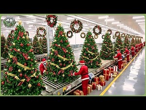 How Artificial Christmas Trees Are Made - Millions of Christmas Trees Processed in Modern Factory