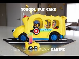 Toy school bus birthday cake/ Monica Wada/ Wada Wonderful World of Baking