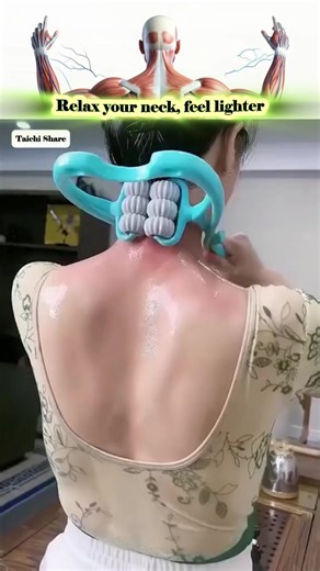 Effective Neck Relief with 6-Roller Massager