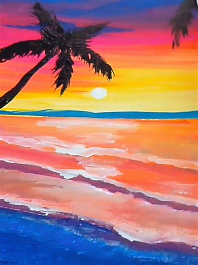 Simple Canvas Painting #easypainting #begginerart #paintingtutorial #arttip #creatorsearchinsights