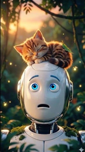 Robot Tries to Feed Baby Dino... WAIT FOR END 🤣🍎 #Funny #shorts