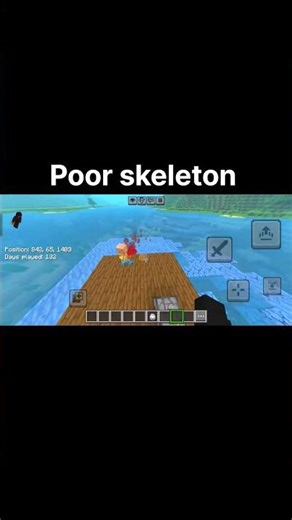 poor skeleton #minecraft #shorts