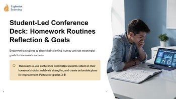 Student Led Conference Deck Homework Routines : Classroom Activity Pack