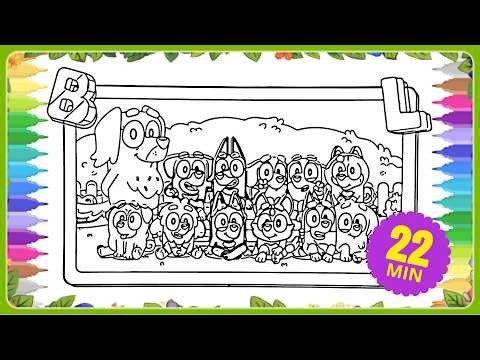 BLUEY Coloring Pages: School Photo Album