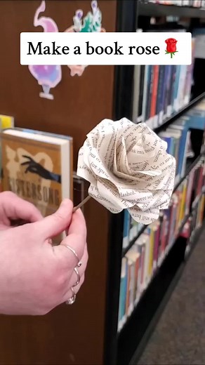 It's fun, it's cute, it's giving 2014 Tumblr in the best way, and it's a great way to reuse old books (just not library books!) #librariesoftiktok #bookcraft #craft #papercraft #crafttutorial #library #books #booktok