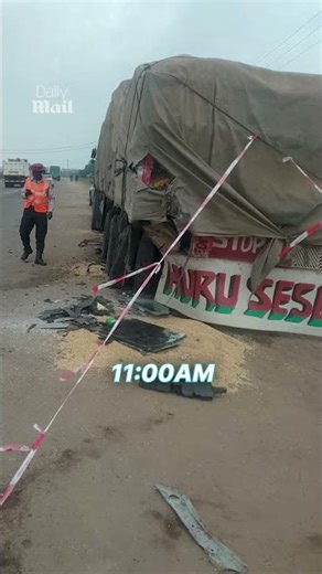 Photos show Anthony Joshua's wrecked car