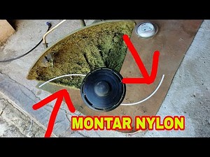 How to change NYLON THREAD on a Brush Cutter, Start and Use (Replace the head thread)