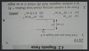 4.2: Magnetic Force Find force per unit length at P.... | Filo