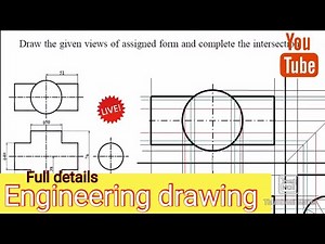 intersection engineering drawing! intersections of solid! Vertical and Horizontal circle!#ioe