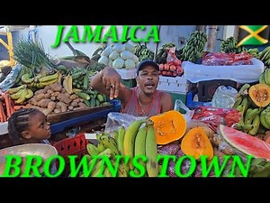 Brown's Town Jamaica Market And Street View .