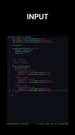 Day 14 🚀 Unit Converter App (JavaScript Project) | #shorts #trending #javascriptprojects