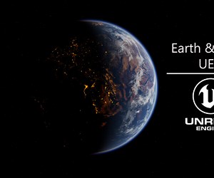 ArtStation - Earth And Moon In Space UE5 | Game Assets