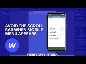 Avoid the scroll bar when mobile menu appears [Webflow Tutorial]