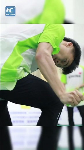 Chinese youths training for jump rope championship