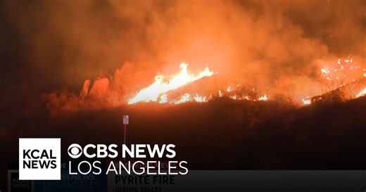 Firefighters continue battling 200-acre Pyrite Fire burning in Jurupa Valley