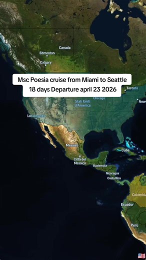 Msc Poesia cruise from Miami to Seattle 18 days Departure april 23 2026 🚢 Visiting Miami Cartagena des Indian colon Panama Canal Puntarenas Cabo San Lucas, San Diego, Los Angeles and Seattle Countries: Usa Colombia Panama Costarica #mscpoesia #mscpoesia2026 #mscpoesiacruise | Msc friends